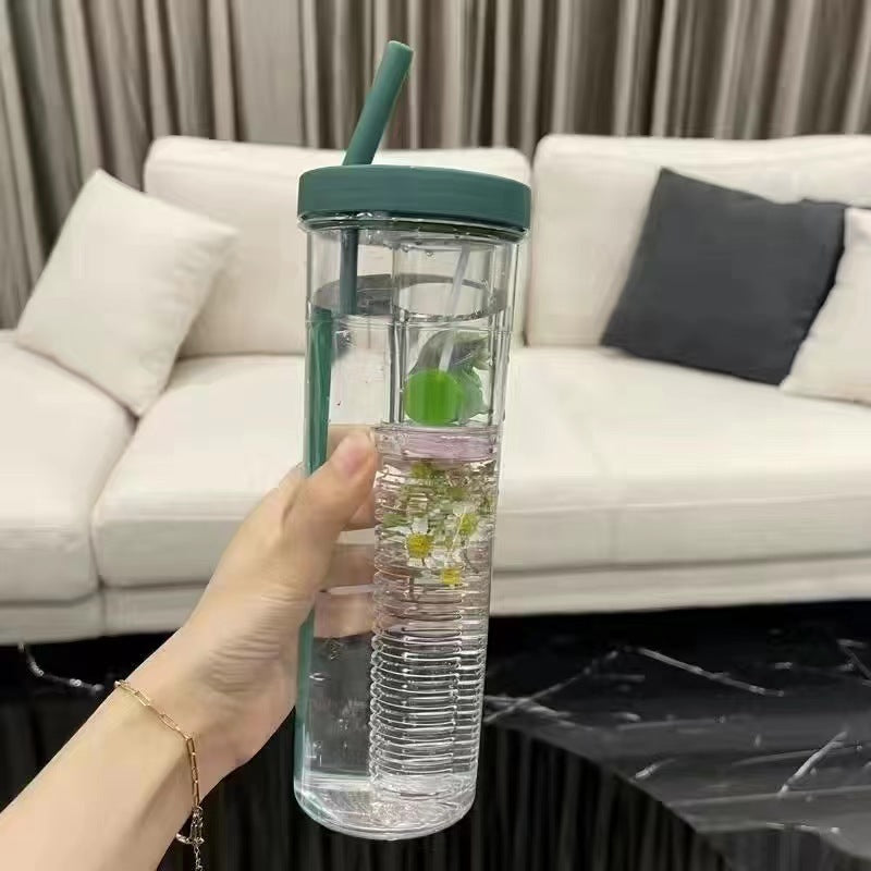 Multifunctional water cup with straw