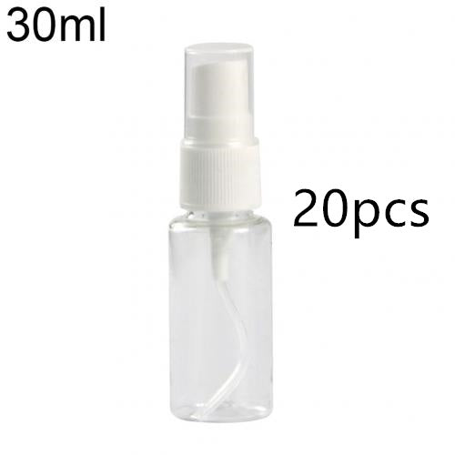 Clear plastic spray bottle