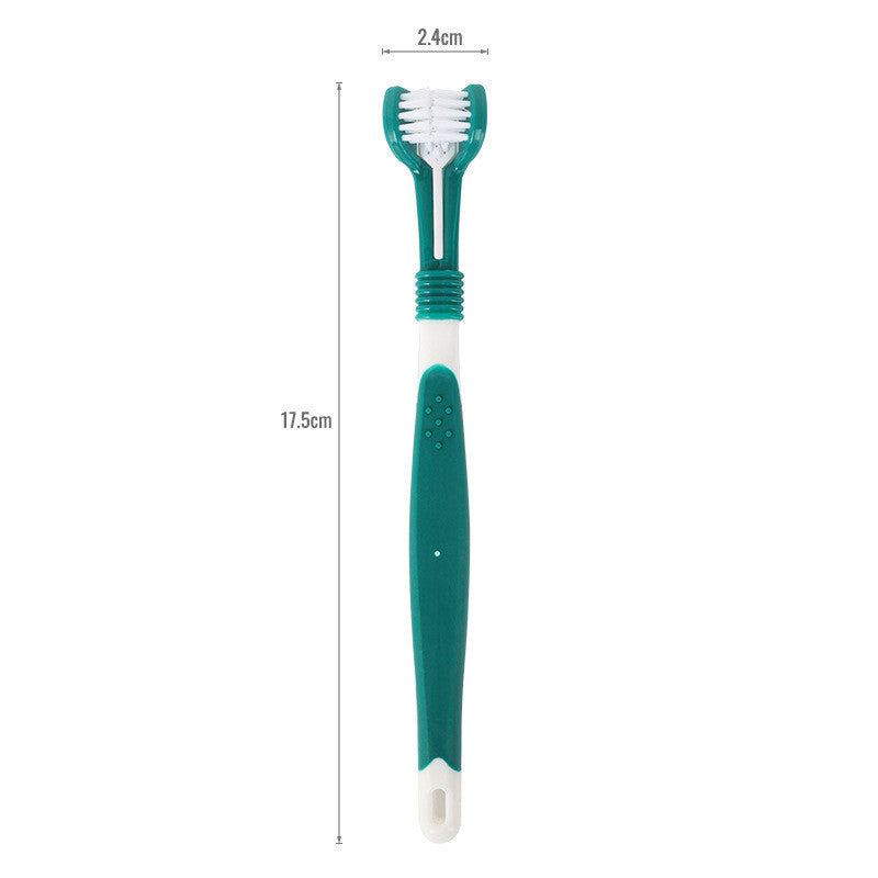 Pet Supplies Three-head Toothbrush Oral Cleaning