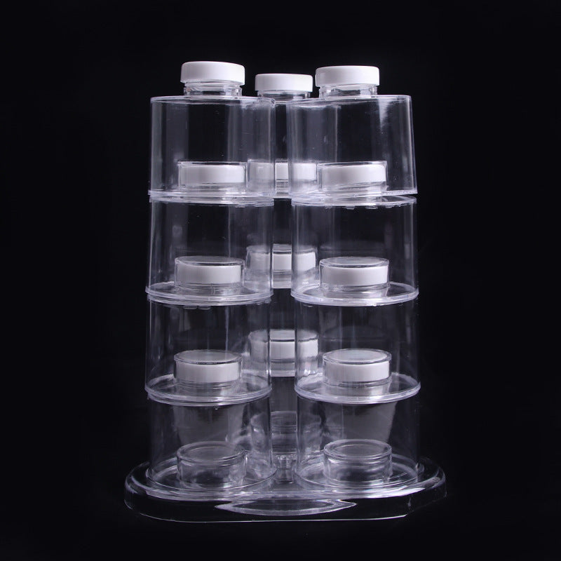 Tower transparent rotating seasoning pot