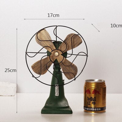 European style electric fan resin ornament