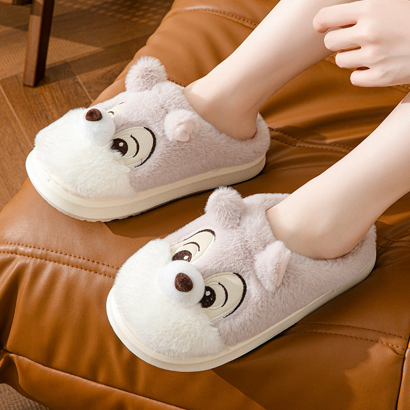 Cute Squirrel Home Decor Slippers Home Warm