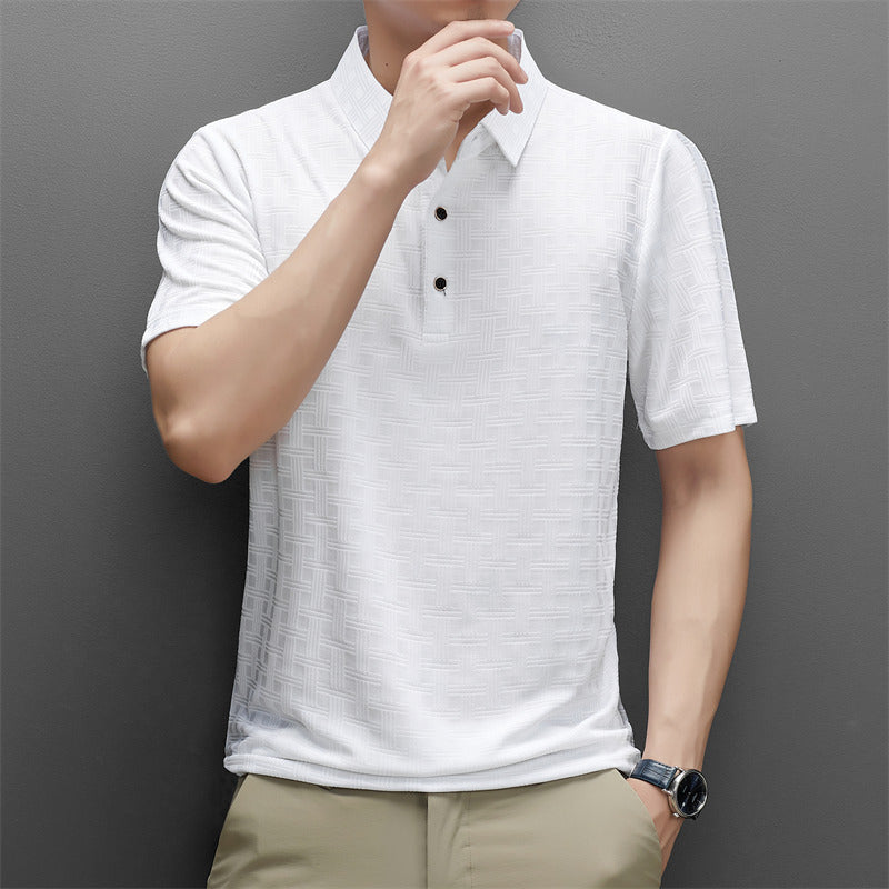 Polo Shirt Men's Summer Middle-aged Lapel Fashion Casual