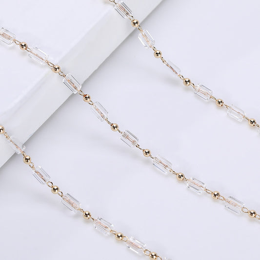 Transparent White Crystal Necklace Material