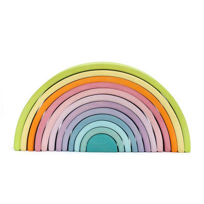 Children's solid wood rainbow blocks