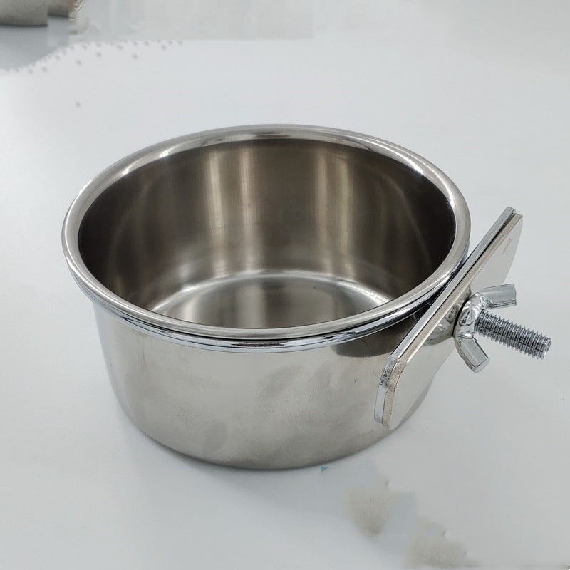 Stainless Steel Food Bowl Anti-bite Trough Water Basin