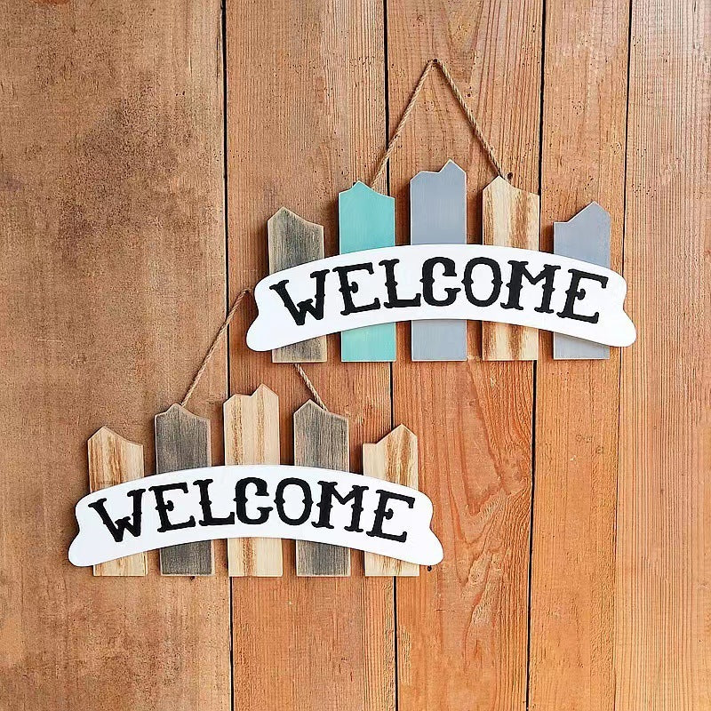 Creative Wooden Welcome Card Coffee Shop Tea House