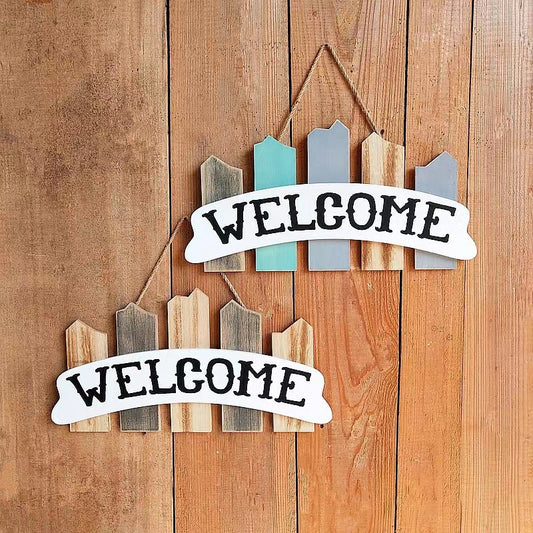 Creative Wooden Welcome Card Coffee Shop Tea House