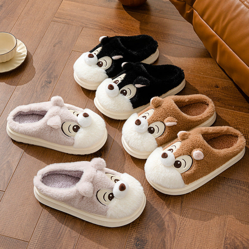 Cute Squirrel Home Decor Slippers Home Warm