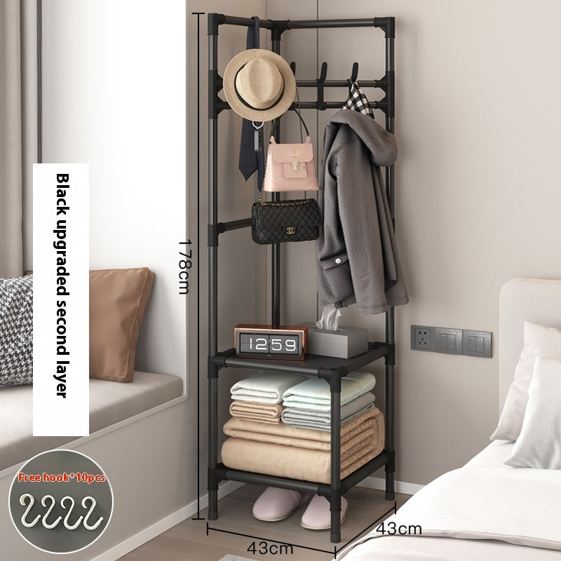 Corner Coat Rack Multi-layer Assembly Hanging Bedroom