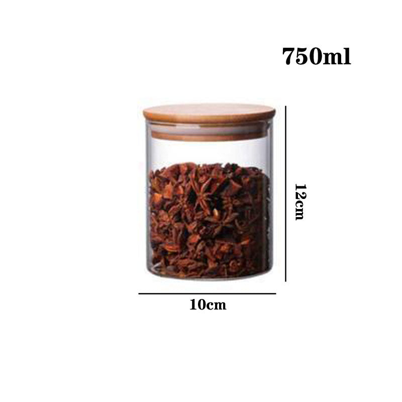 High Borosilicate Glass Tea Cans, Sealed Storage Cans, Transparent Tea Cans, Whole Grains, Candy Cans