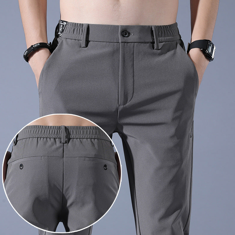 Smooth Full Elastic Force Non-ironing Elastic Sports Pants