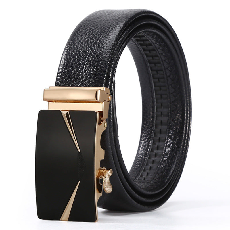 Men's Automatic Leather Buckle Business Belt