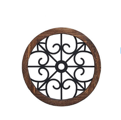 Round Geometric Art Distressed Wall Hanging Decoration