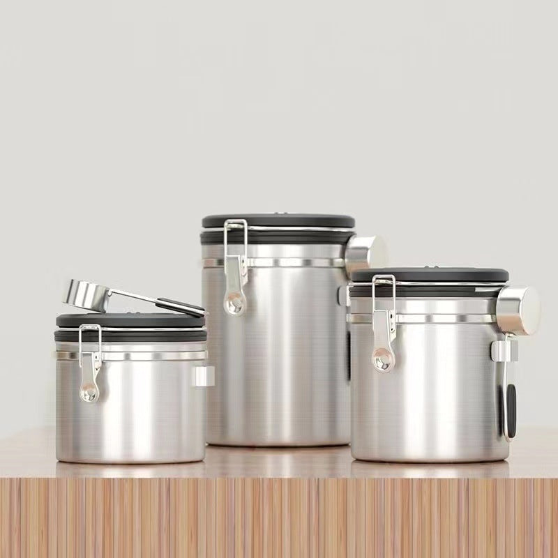 With Spoon Exhaustable Coffee Bean Storage Cans Fresh Tea Milk Powder Cans