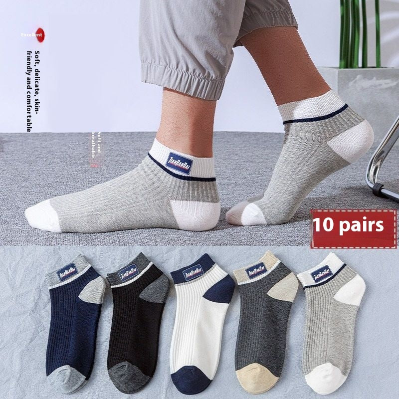 Men's Mid-calf Length Sock Ultra-thin Mesh Breathable Black And White Sports Stockings