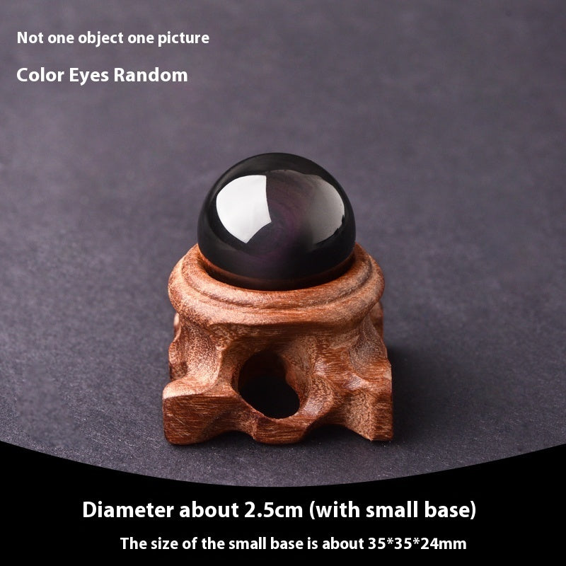 Natural Obsidian Crystal Ball Ornament