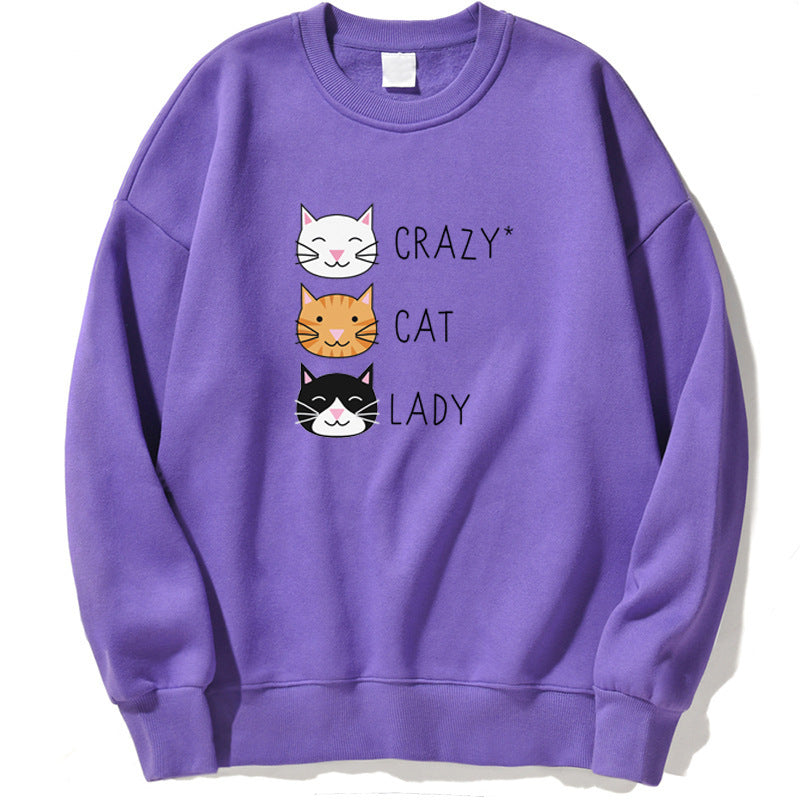 Crazy Cat Women's Funny Cute Sweatshirt