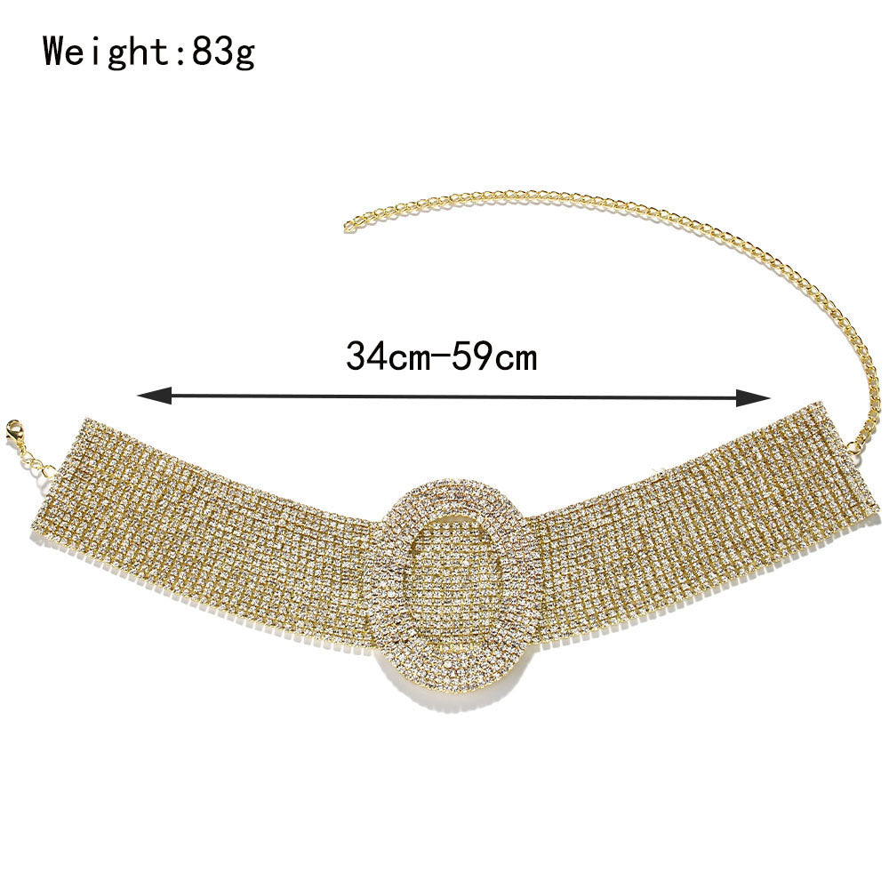 European And American Fashion Rhinestone Clavicle Chain Sweet Cool Simple Necklace