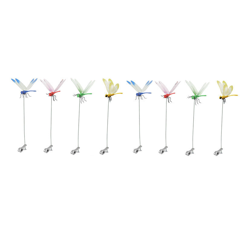 Simulation Dragonfly Grass Garden Decoration Clips