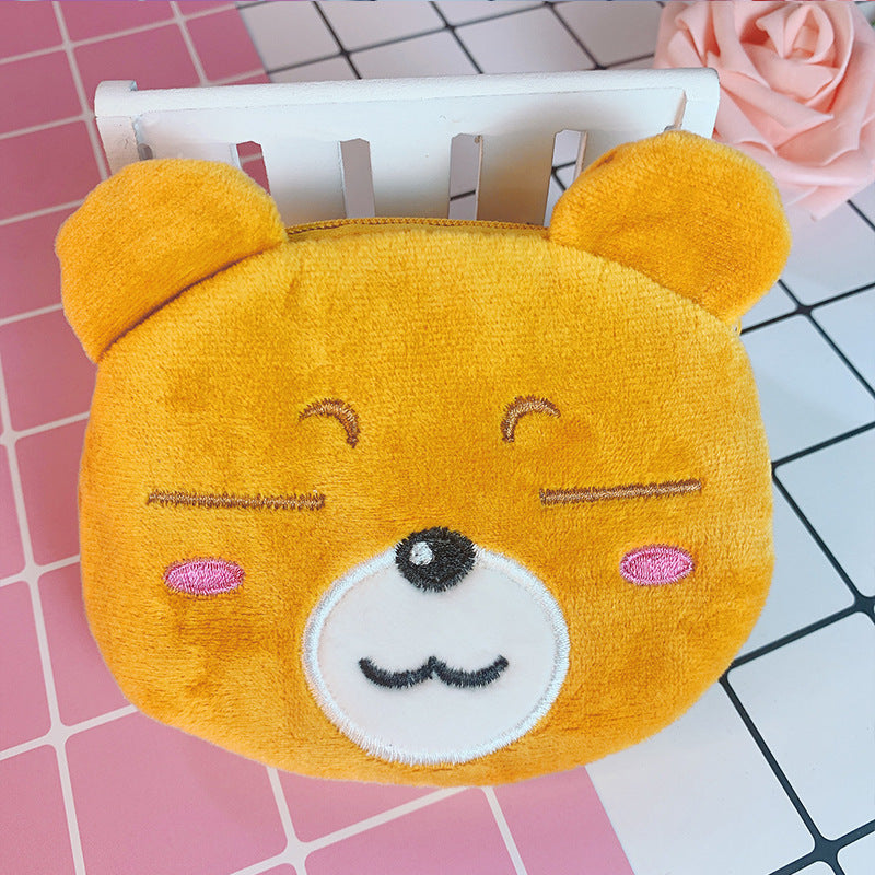 Cartoon Female Cute Student Portable Mini Plush Earphone Key Coin Purse