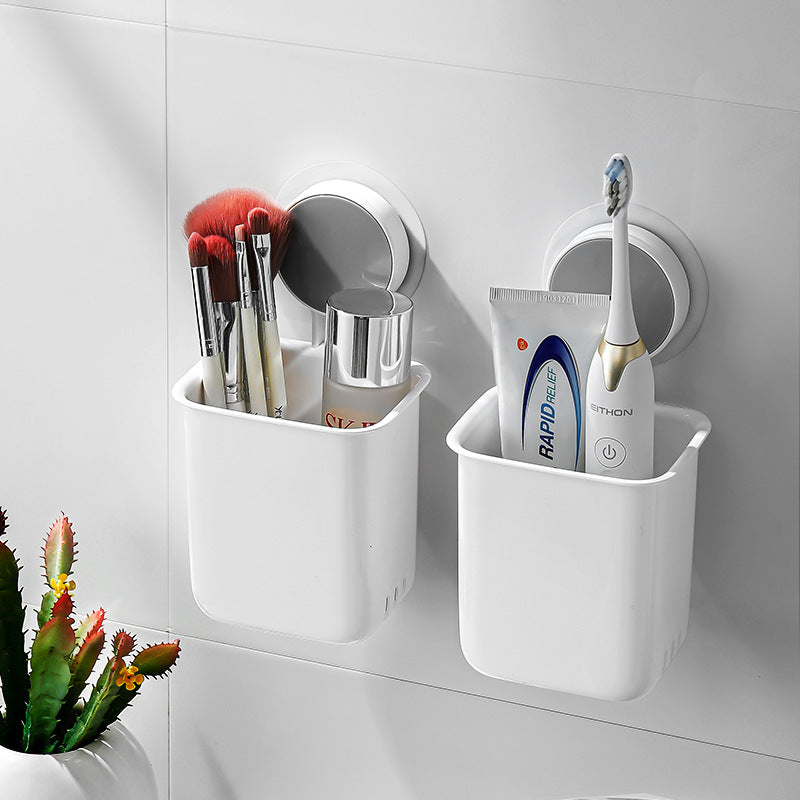 Wall Mounted Non Marking Hole Free Toothbrush Holder For Household Use