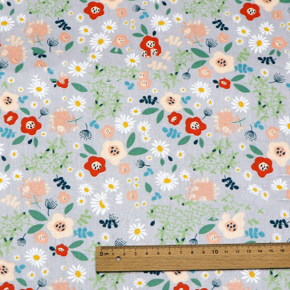 Pure Cotton Garden Floral Fabric