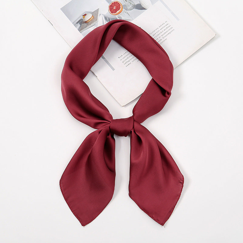 Simple And Versatile Satin Plain Handkerchief