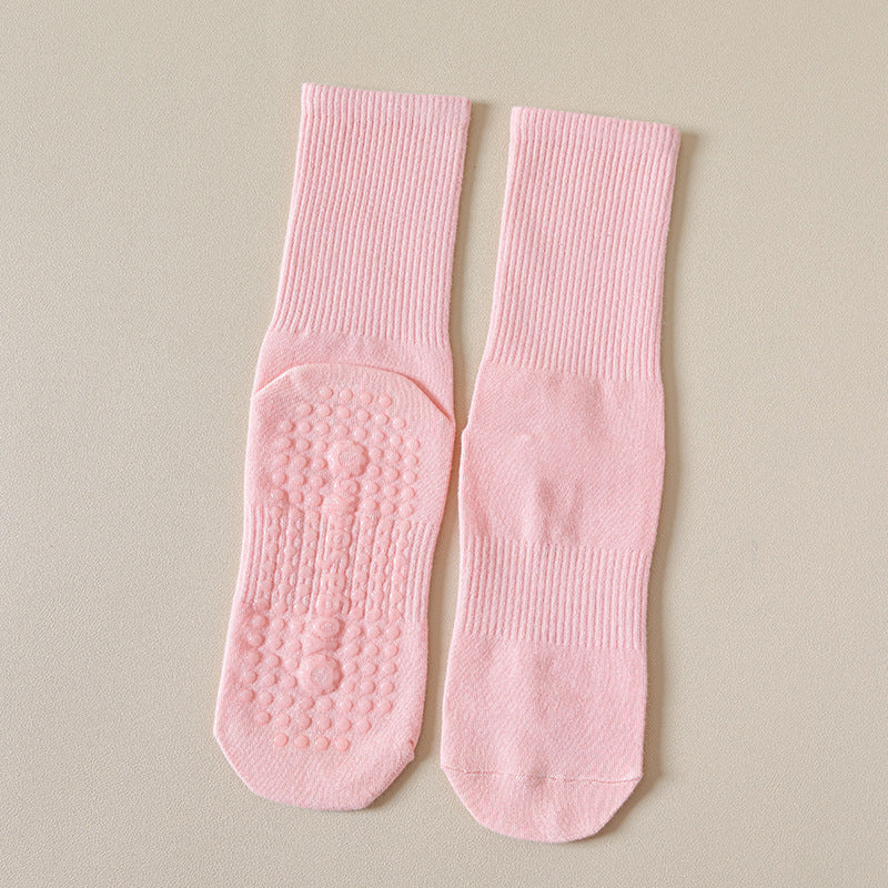 Women's Silicone Bottom Non-slip Mid-calf Yoga Socks