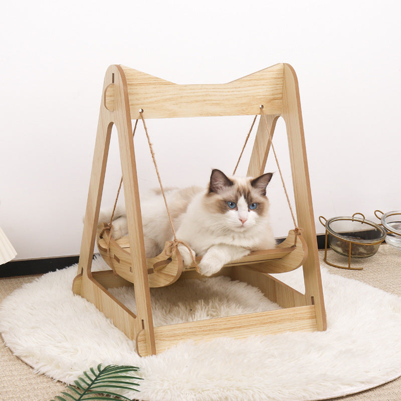 New Wooden Hanging Pet Hammock