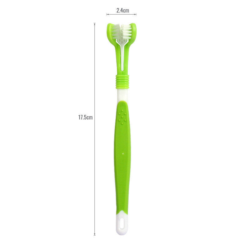 Pet Supplies Three-head Toothbrush Oral Cleaning