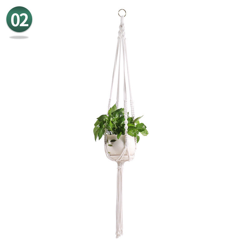 Handmade Woven Flower Pot Net Pocket Hanging Gardening