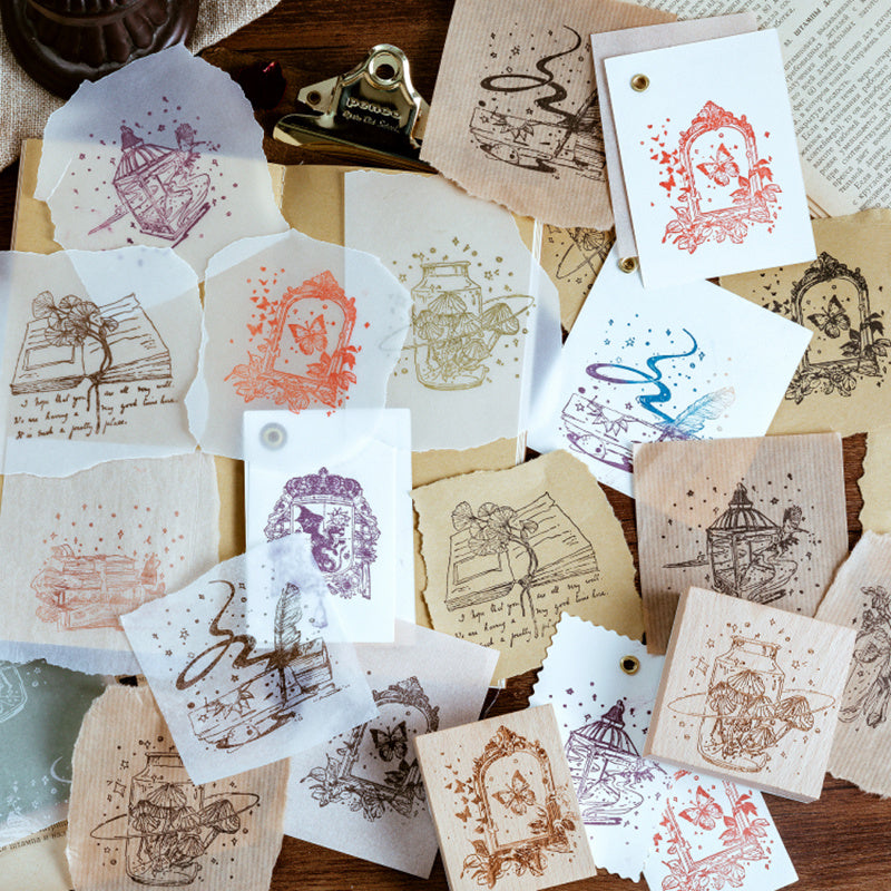 Craft wooden rubber stamp