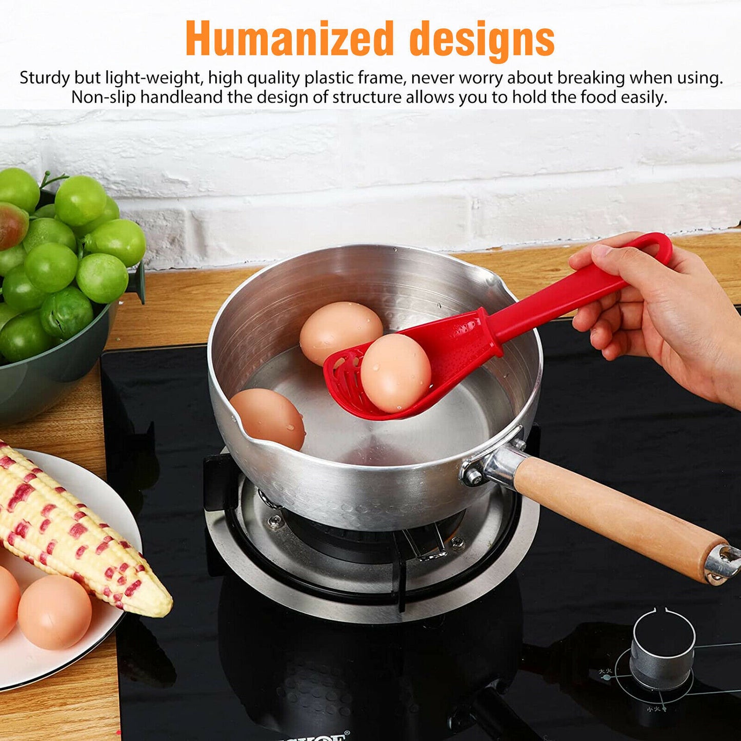 2PCS Kitchen Cooking Spoon Tool Multifunction Scoop Soup Skimmer Heat Resistant Kitchen Cooking Spoon