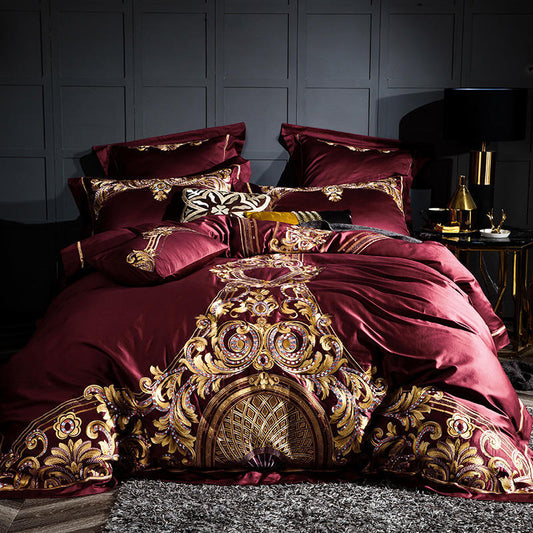 Four-piece embroidery bed