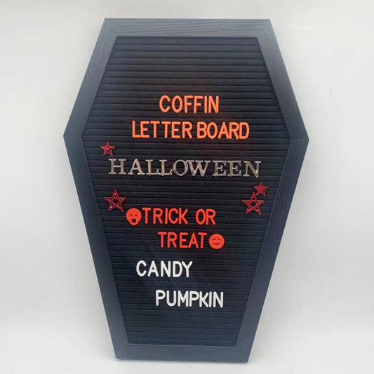 Coffin Letter Board Wooden Home Decor Message Board