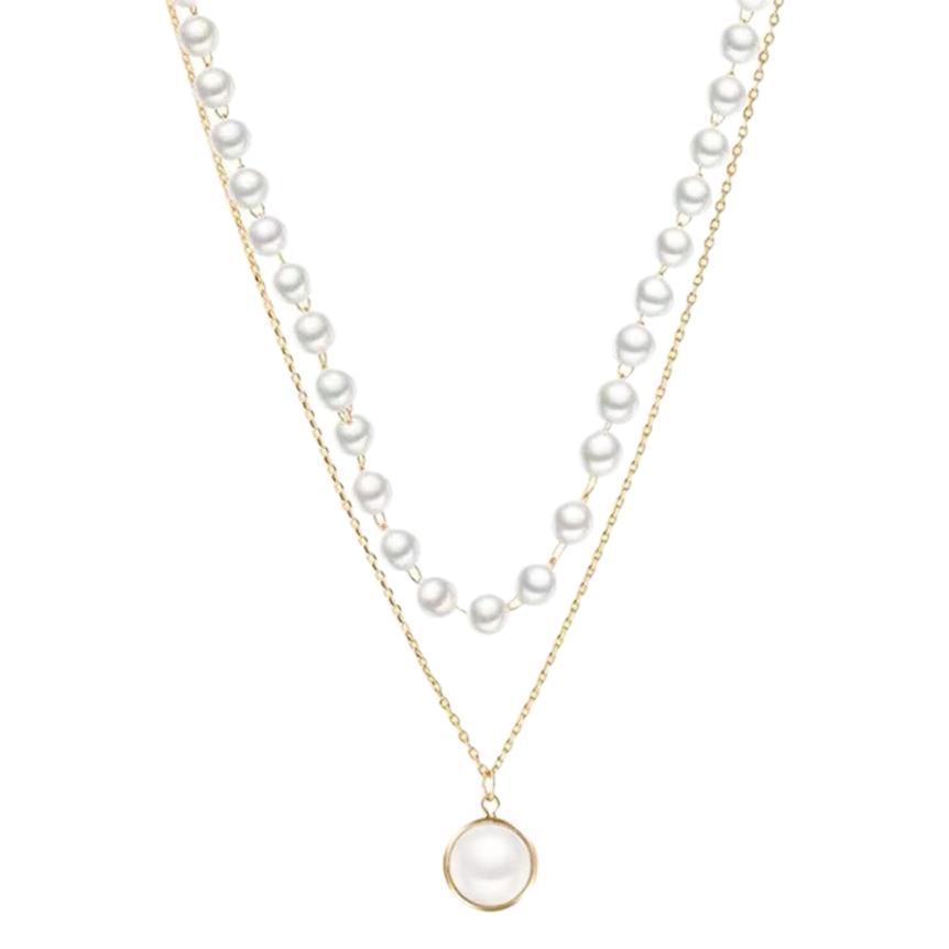 Double-layer Pearl Necklace Female Niche Design