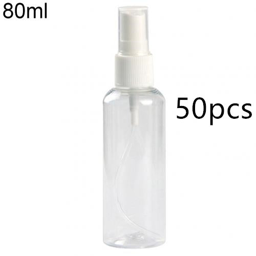 Clear plastic spray bottle