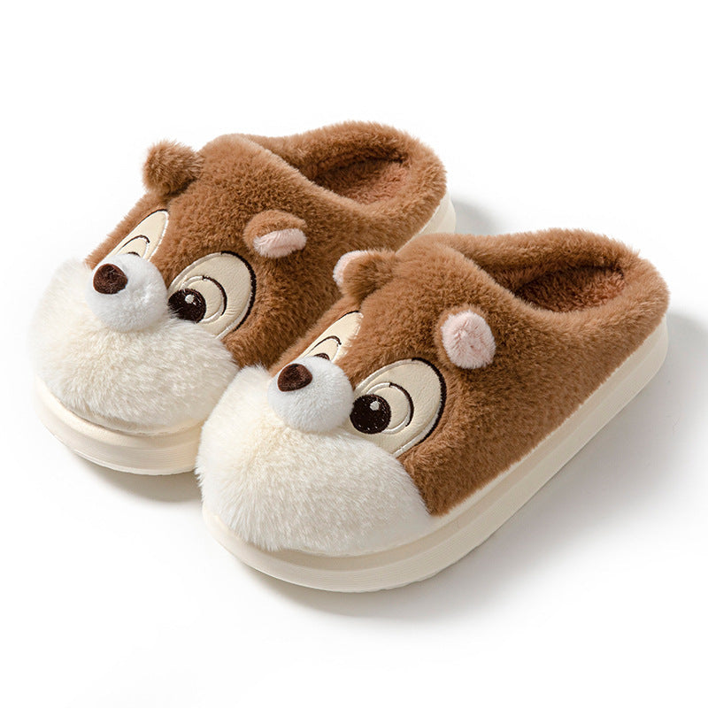 Cute Squirrel Home Decor Slippers Home Warm