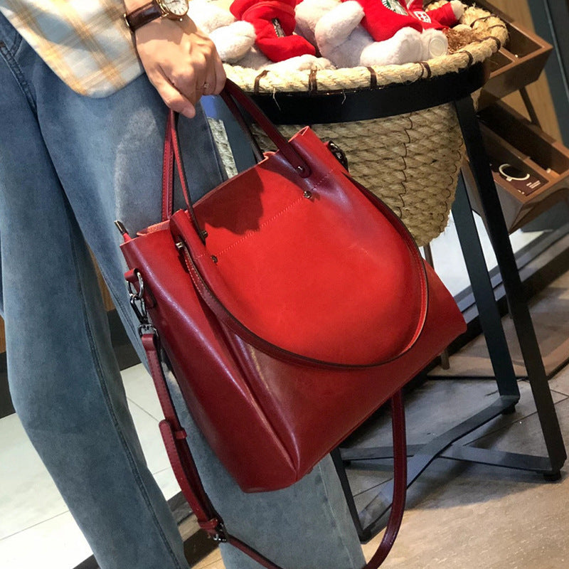 Genuine Leather High-grade Large Capacity Shoulder Bag