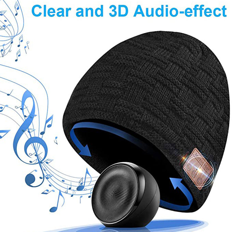 Binaural Music Call Stereo Warmth Removable And Washable Bluetooth Headset Hat