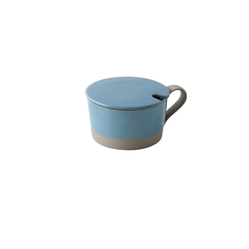 Microwaveable Japanese Stoneware Large Spoon Breakfast Mug