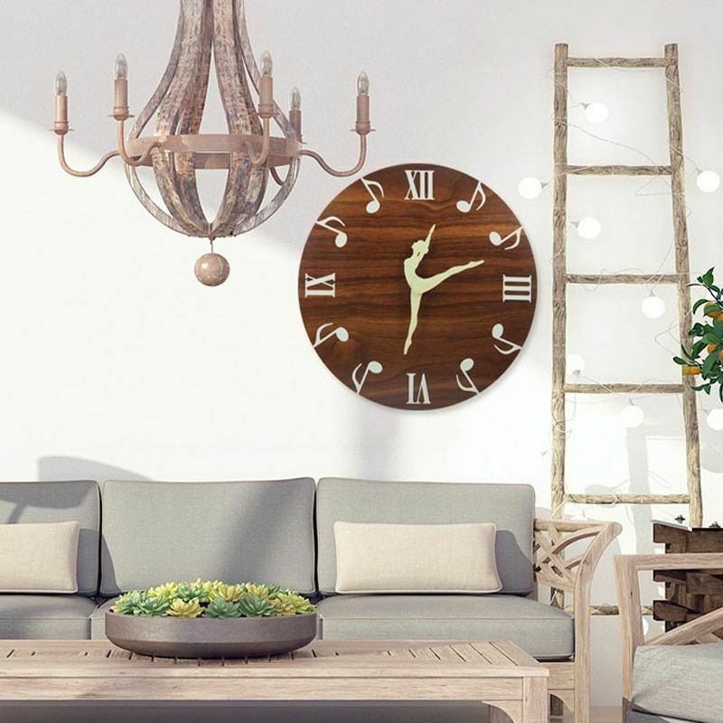 Luminous Simple Quartz Mute Wooden Wall Clock