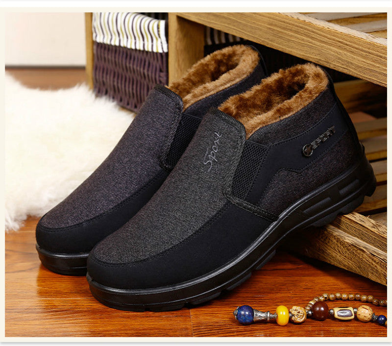 Dad Cotton Shoes Non Slip Soft Sole Ankle Boots