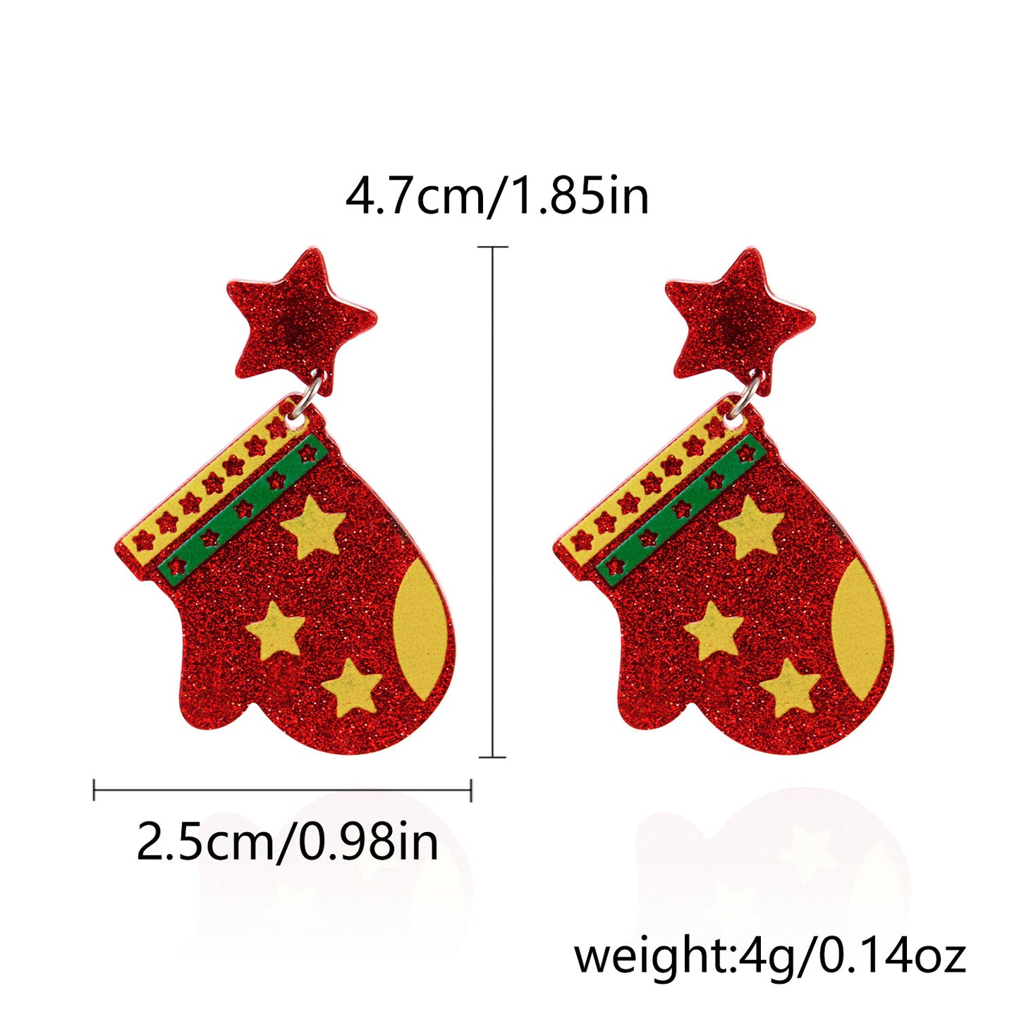 Women's Fashion Acrylic Printing Christmas Earrings