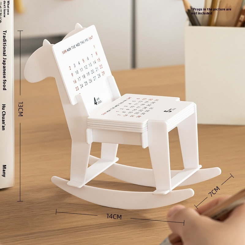 2025small Desk Calendar Table Decoration Diy Trojan Horse Cartoon Ornaments