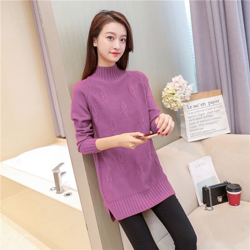 Women's Sweater Mid-length Loose Korean-style Thick Bottoming Shirt