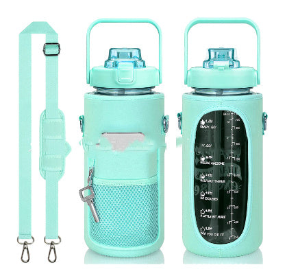 Outdoor Portable Travel With Scale Transparent Water Bottle Cup Set