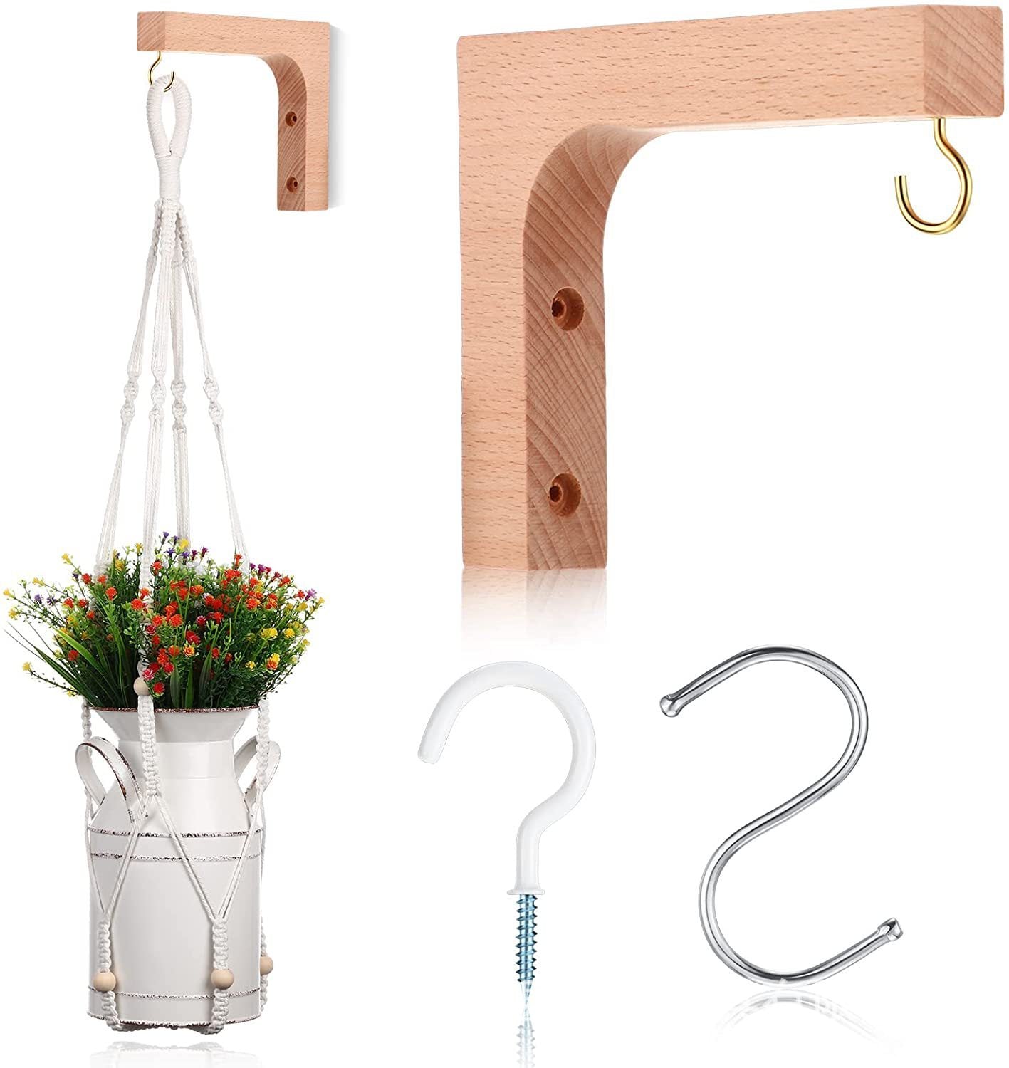 Hanging Plant Hook Indoor Wooden