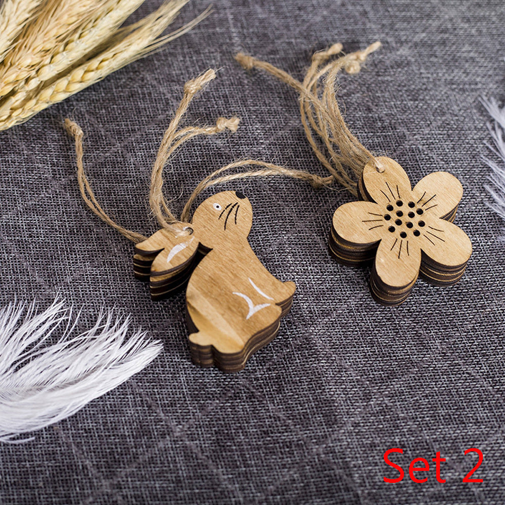 Easter Wooden Decorative Pendant Decorations